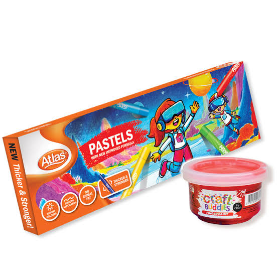 Atlas Pastel 24 colors finger paint tub FREE