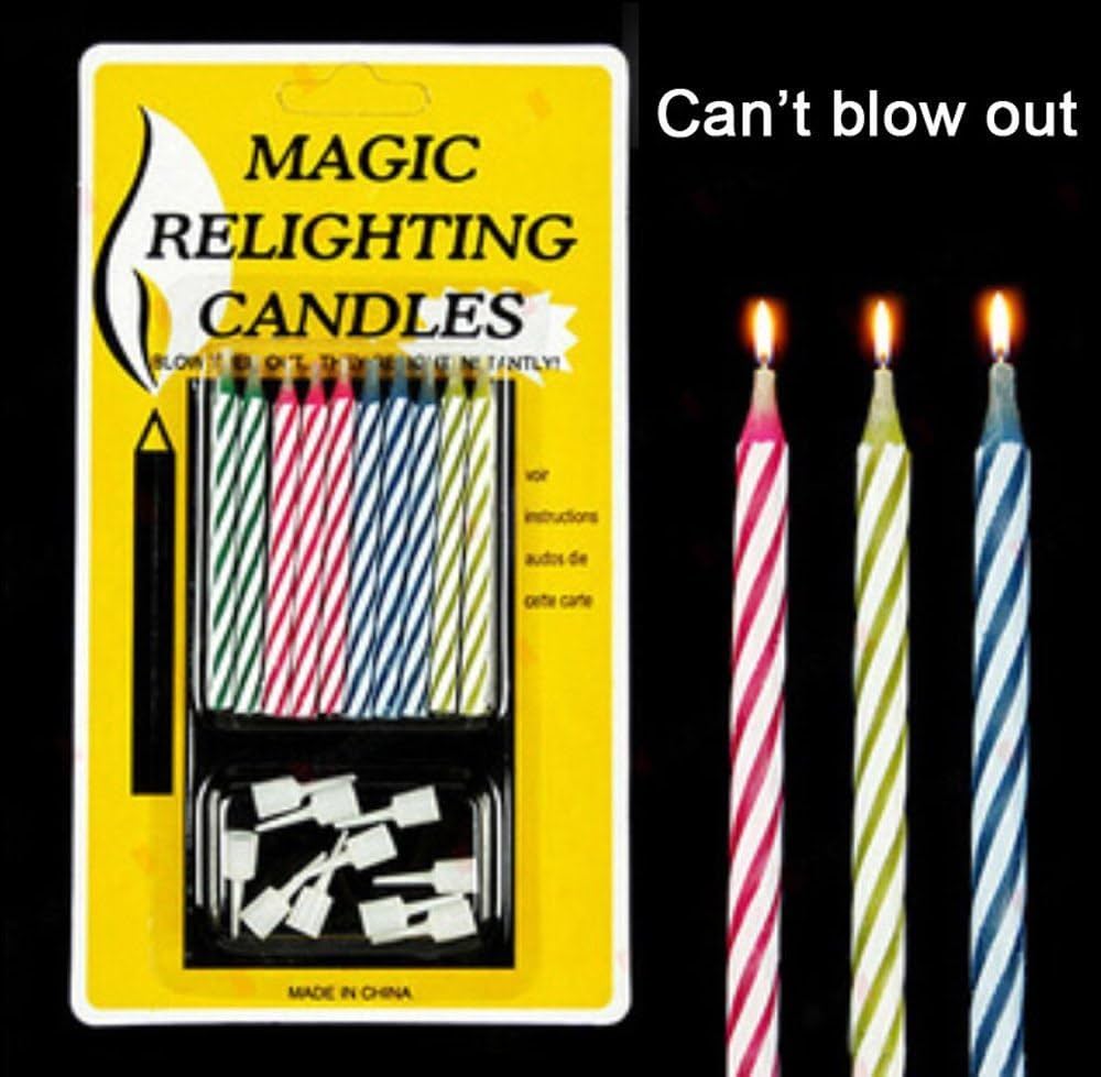 Magic Relighting Candles Happy Birthday Party Candle Cake Decoration
