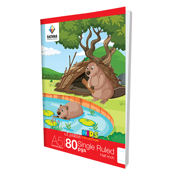 Rathna 80pgs Single Ruled half inch